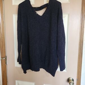 Torrid Deep Blue V-Neck Sweater